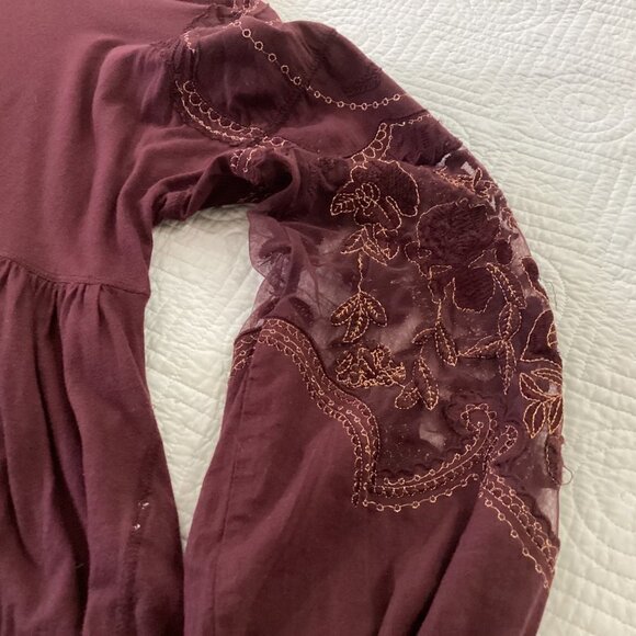 Free People Penny peplum embroidered top size XS - Picture 13 of 16